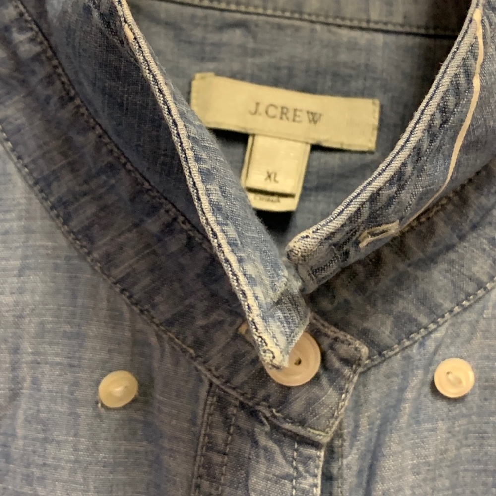 J. Crew linen/cotton workshirt. Very nice & EUC - Picture 2 of 6
